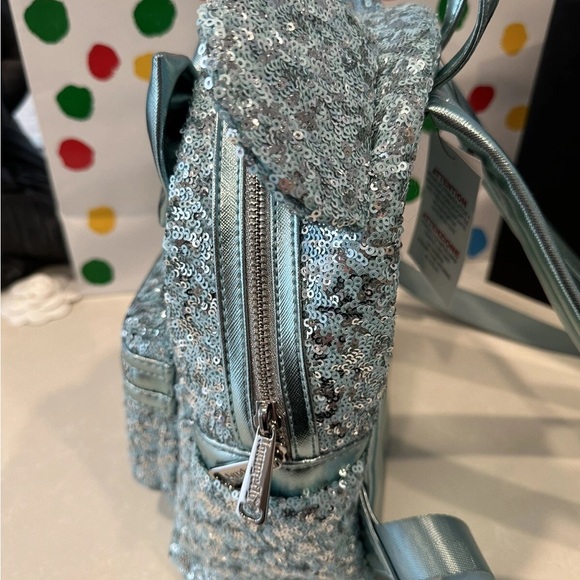 Disney Sequin Mouse Ears Backpack and Headband - Silver Blue - Picture 6 of 10